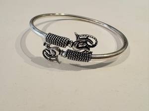 Brazalete Flexible de Plata de Ley 925 con Holograma de Moda, Diseño de Pavo Real, para Mujeres y Niñas, 16 g, 92.5% Plata, Tono Plateado Oxidado - Product Image 5