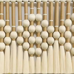 Tapiz de macramé extra ancho con borlas largas, decoración bohemia para colgar en la pared, alternativa a las cortinas para dividir ambientes. - Product Image 1