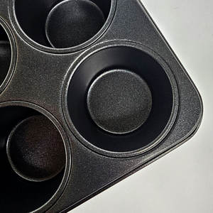 Non-stick PTFE Coated 6 Cup Muffin Pan Carbon Steel Durable <b>Baking</b> <b>Tray</b> Mould Oven Safe Food Safe Accessories Professional - Product Image 4