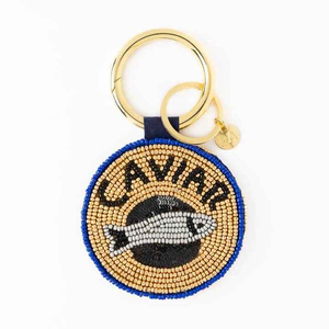 Llavero bordado a mano con cuentas de semillas florales, elegante llavero de pez con cuentas de nuevo diseño y joyería india clásica - Product Image 1