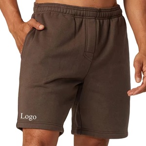 Pantalones Cortos Casuales de Felpa 100% Algodón con Logotipo Bordado Personalizado OEM para Hombre, Cintura Media, Cierre Elástico, Pantalones Cortos Lisos Teñidos - Product Image 4