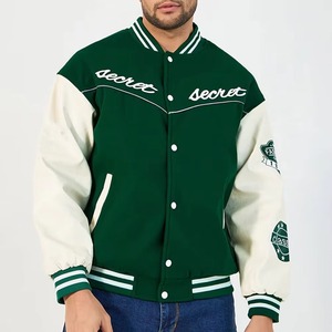 Chaqueta Varsity de Béisbol Personalizada para Hombre, Estilo Urbano, con Cierre de Cremallera, para Invierno, de Poliéster/Algodón, en Grandes Cantidades - Product Image 1