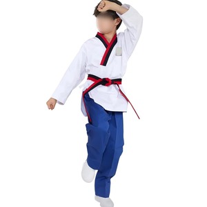 Adult Taekwondo Gi High Quality Polyester/Cotton <b>Blend</b> Smooth Texture Reinforced Seams Comfortable Jiu Jitsu Kimono Front - Product Image 3