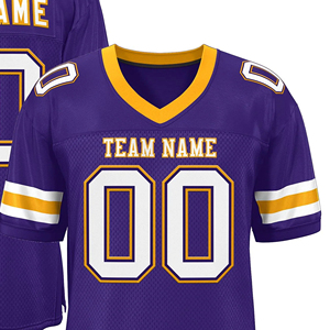Impression de logo personnalisé sur maillot de football américain en polyester surdimensionné, transferts thermiques pour t-shirts, maillot américain rétro - Product Image 2