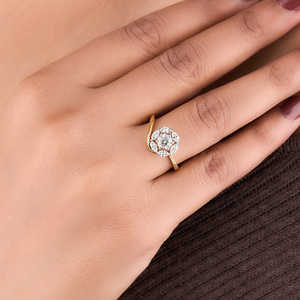 Anillo de diamantes Purecarat Illusion Setting Joyería elegante y lujosa - Product Image 4