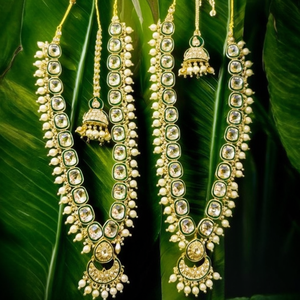 ชุดสร้อยคอคู่เคลือบทองพรีเมียมประดับคุนดันและมีนาคารี รุ่น 10575570WH สร้อยคอแฟชั่นแบบซ้อนชั้น - Product Image 3