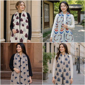 Estolas Elegantes Estampadas de Lana Merino - Product Image 4