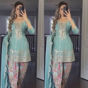 Nuevo diseñador Party Wear Look Top ,Dhoti Salwar y Dupatta UC- 1138 - Product Image 2