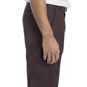Pantalon chino marron foncé pour homme, coupe classique, en sergé de coton, pantalon formel, décontracté, pour homme, qualité supérieure - Product Image 4