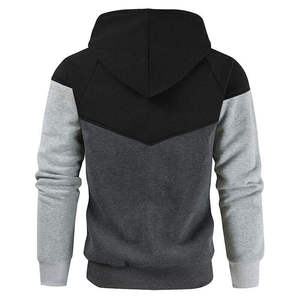 Sweat à capuche personnalisé pour homme avec blocs de couleur et détails en chenille, en molleton de coton, pour marques de vêtements, broderie chenille, vente en gros - Product Image 4