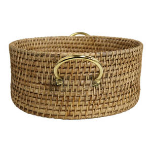 Panier de rangement décoratif en osier Décoration d'intérieur Panier tissé en rotin d'organisation - Product Image 2