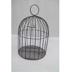 Elegante jaula para pájaros, hogar, loro, periquito, Paloma canaria, jaula para pájaros, casas decorativas de Metal, Color blanco redondo - Product Image 3