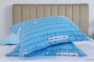 ปลอกหมอนผ้าฝ้ายถักลายคิงแอนด์ควีนสำหรับใช้ในบ้านโรงแรมโรงพยาบาลดีไซน์ตามสั่ง - Product Image 3