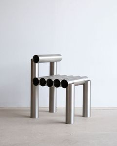 Best Seller Industrial Metal <b>Stool</b> Modern Tube Frame Accent Chair For Home Cafe Decor Furniture Use - Product Image 4