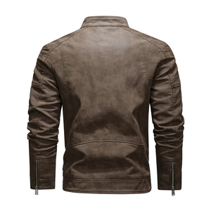 High Quality ODM OEM Customized <b>Men's</b> Genuine <b>Leather</b> <b>Jacket</b> Waterproof Breathable Eco-Friendly Embroidery Decoration Winter - Product Image 2