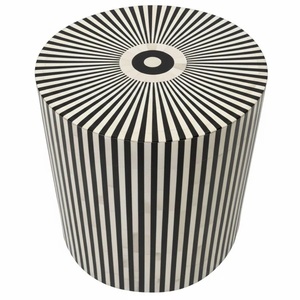 Multicoloured MDF Handmade Eco-Friendly Traditional Modern Decorative <b>Stool</b> Side <b>Table</b> Ottoman for Luxury Living Room Furniture - Product Image 2