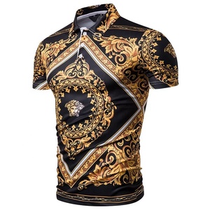 Haute qualité pas cher prix personnalisable Polyester/coton pour chemise en gros hommes décontracté sublimé numérique imprimé - Product Image 2