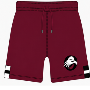 Pantalones Cortos de Rugby Color Negro Granate, Cintura Elástica con Cordón, Uniforme de Equipo Personalizado, Transpirable, Ecológico, de Secado Rápido, 100% Poliéster, para Entrenamiento - Product Image 1