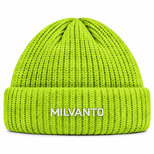 Gorro de Punto con Puño y Logotipo Personalizado Lime, Gorro de Invierno Bordado para Hombre y Mujer, Gorros de Moda Urbana - Product Image 1