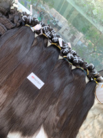 Extensions de cheveux humains vierges en vrac, ondulation naturelle, pointes super double drawn, trame machine, tissage vietnamien, noir naturel