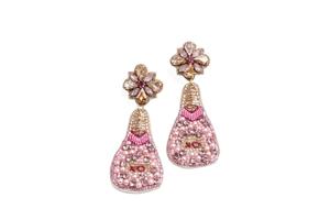 yallow Beaded Eye Tassel Drop Beaded <b>Earrings</b> Rhinestone Statement <b>Dangle</b> <b>Earrings</b> for Party Festival Weeding Events - Product Image 2