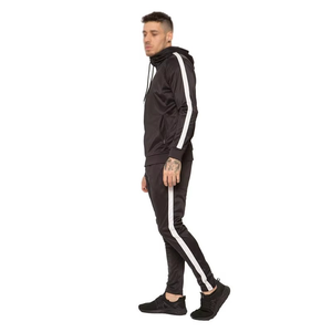 Survêtement Homme Slim Fit Dry Fit avec Bande Latérale, Ensemble de Jogging, Sweat-shirt Entièrement Zippé, Tenue d'Entraînement Athlétique en Polyester et Spandex - Product Image 2