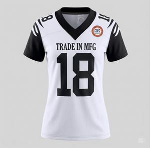 Maillot de sport surdimensionné personnalisé pour homme en polyester de haute qualité à col en V, ensemble uniforme de football, couleur et logo personnalisables, MOQ 20 ensembles - Product Image 1