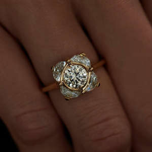 IGI/GIA Lab Grown Cut Diamond Vintage 14k Jaune Mariage/Bague de fiançailles Unisexe Fine Or Blanc Anniversaire Fête-Digne Cadeau - Product Image 4