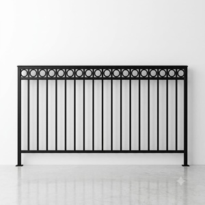 Barandilla de Balcón de Hierro Forjado a Mano, Montada en la Pared, Resistente al Óxido, Diseño Victoriano, Apta para Balcones y Áreas Exteriores - Product Image 1