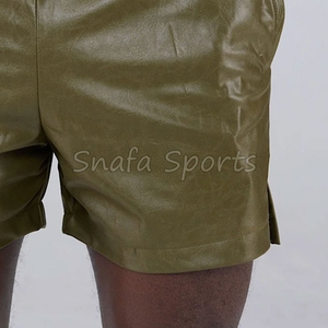 Casual Wear Hot Sale <b>Men's</b> Leather Shorts Light Weight 100% Leather made <b>Men's</b> Gym Shorts <b>for</b> sale In Reasonable Price - Product Image 6