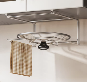 Organizador de tapas de ollas para colgar en la pared de la cocina, soporte para tapas de ollas, ahorrador de espacio, organizador de cocina - Product Image 3