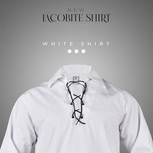 Camisa Ghillie Jacobita para Hombre de Alta Demanda, Traje Escocés de las Tierras Altas, Manga Larga con Cordones, Disfraz Renacentista Pirata OEM - Product Image 2