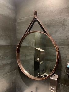 Round Brass Framed Makeup <b>Mirror</b> with Marble Base Adjustable Modern Design Home Use - Product Image 5