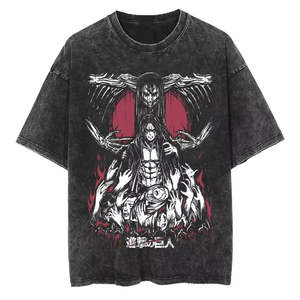 T-shirts pour hommes en coton doux, effet délavé, coupe confortable pour tenues décontractées au quotidien - Product Image 6