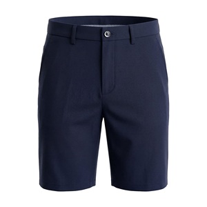 Factory Wholesale From Bangladesh Men's 9" Inseam Flat Front Golf Shorts Tailored Fit Casual Chino Shorts with <b>Stretch</b> Waistband - Product Image 1