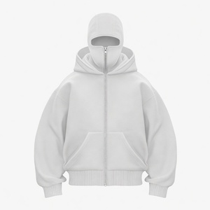 Hoodie tendance de qualité supérieure, vente en gros, en molleton 100% coton épais, avec fermeture éclair, style streetwear ou décontracté, unisexe - Product Image 2