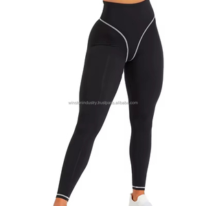 High Quality Butt Lift Women's Yoga Pants with Seamless Crossover Waist High-Waist <b>Leggings</b> with Holes <b>Top</b> Grade Yoga <b>Leggings</b> - Product Image 1