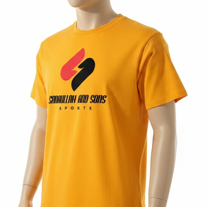 T-shirt personnalisé pour homme en coton 100% à col rond et manches courtes, tissu respirant anti-boulochage, coupe ample, 180g - Product Image 4