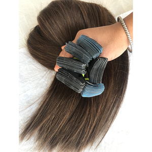 Offre Exclusive : Vente Flash sur des Produits de Qualité Supérieure 100% Naturels, Couleur Temple, Sans Colorant # Extensions de cheveux humains en bande droite (4 pièces) provenant d'un vendeur indien - Product Image 1