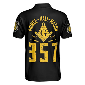 เสื้อโปโลผู้ชายแบบสั่งทำพิเศษสำหรับผู้เชี่ยวชาญงานฟรีเมสัน คุณภาพสูง ผลิตตามสั่ง แขนสั้น - Product Image 5