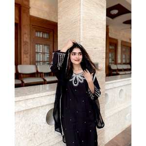 Haut et bas de soirée de créateur avec Dupatta Taille XL - Product Image 6