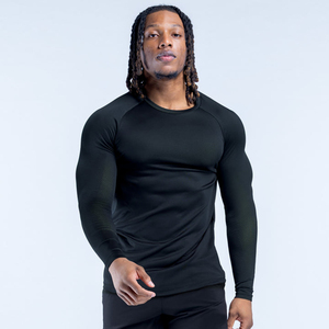 T-shirts de sport pour hommes à manches longues en polyester et élasthanne 100 %, légers, confortables et respirants, avec logo personnalisé - Product Image 6