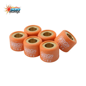 SUN RACING SPIRIT ชุดลูกกลิ้ง CVT สีส้ม น้ำหนัก 8 กรัม แกนทองเหลือง ชุดวาเรียเตอร์ 6 ชิ้น - Product Image 2