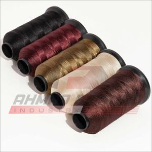 Bobines de fil à coudre en polyester teint brun beige noir, durables pour l'artisanat, Ahmad & Fahad Industry - Product Image 6