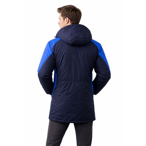 Custom Swim Parka <b>Jacket</b> Blue Panels <b>Jacket</b> Waterproof <b>Long</b> Coat Hooded Fleece Lined <b>Winter</b> Swimming Outerwear for Teams - Product Image 5