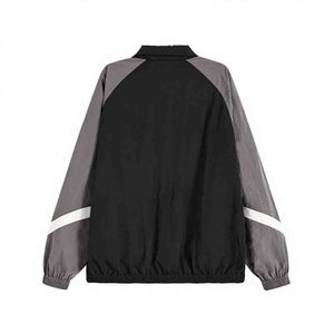 เสื้อแจ็คเก็ตผู้ชายแบบสปอร์ต สีสันตัดกัน ซิปปิด คอปกพับได้ ระบายอากาศได้ดี ผลิตจากโพลีเอสเตอร์ เหมาะสำหรับฤดูใบไม้ผลิ ทรงปกติ - Product Image 2