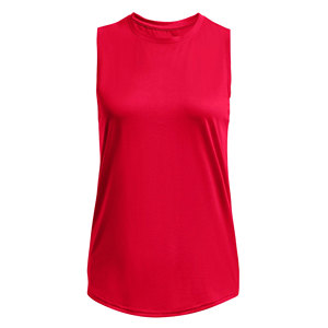 Women's <b>Red</b> Sleeveless <b>Tank</b> <b>Top</b> Crew Neck Solid Knitted Breathable Casual Wear - Product Image 3