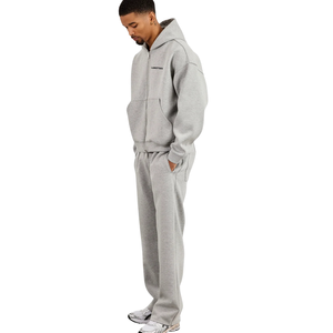 Conjunto Deportivo de Dos Piezas para Hombre con Sudadera con Capucha y Cremallera Completa, Bolsillos Delanteros, Pantalones de Pierna Recta con Cintura Elástica, Estilo Casual y Holgado - Product Image 4