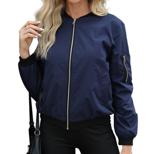 Chaqueta Bomber de Lona para Mujer, Moda Otoño, Logotipo Personalizado, Impresión de Alta Calidad, Secado Rápido, Transpirable, MOQ Bajo, Venta al Por Mayor - Product Image 1