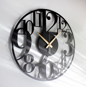 Luxury Modern Metal Wall <b>Clock</b> Large Round Roman Numeral Designer <b>Clock</b> Black Decorative Contemporary Wall <b>Art</b> for Living Room - Product Image 1
